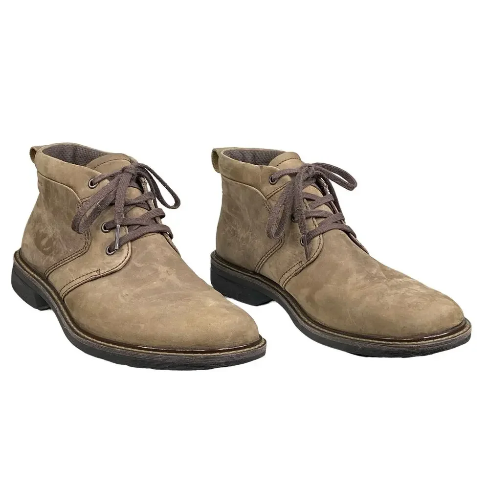 ECCO Mens Turn Brown Nubuck Chukka Boots Size US 8/8.5
